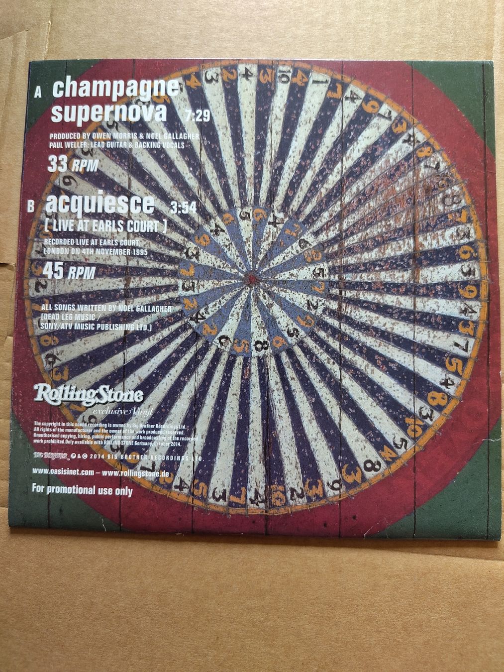 Dischi in vinile: Oasis - Champagne Supernova 7" Single – Usato da Büsserach venduto da Bey23 1