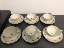 Langenthal Porzellan Tassen-Set (6-teilig) Gebr. Banholzer