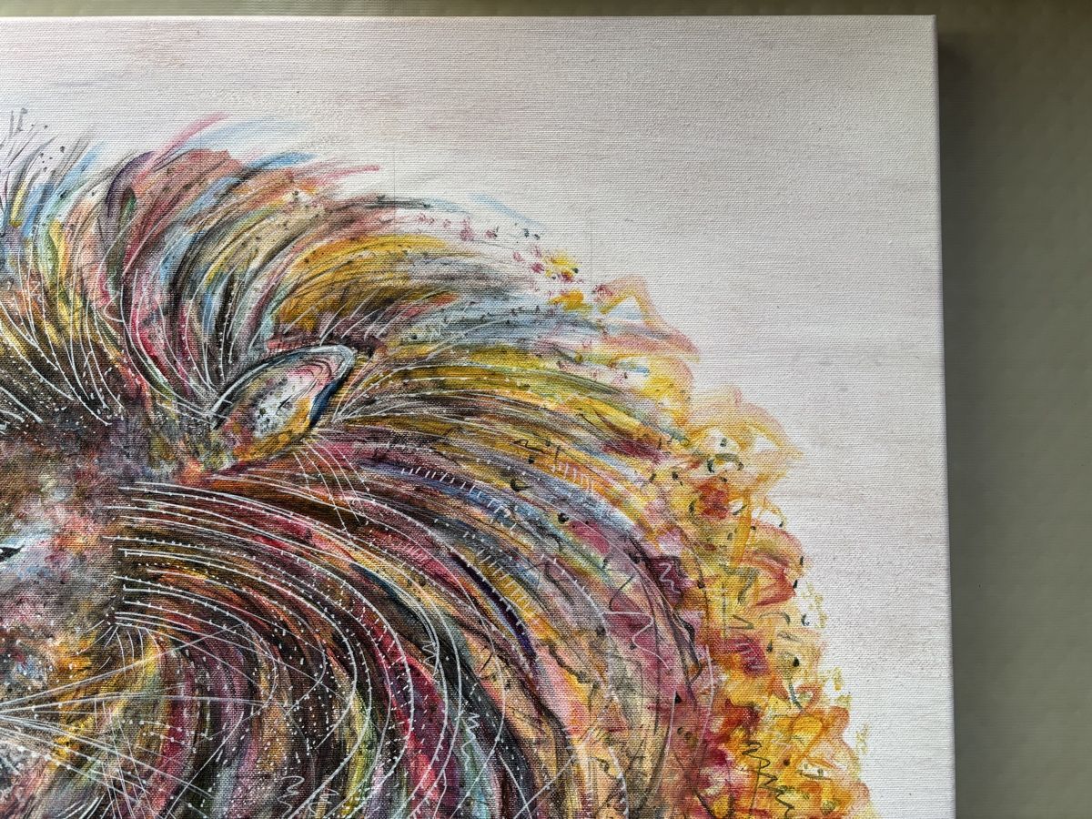 Dipinti: Abstraktes Löwen Gemälde, Unikat 68x68cm – Usato da Baden venduto da AlejandroA 2