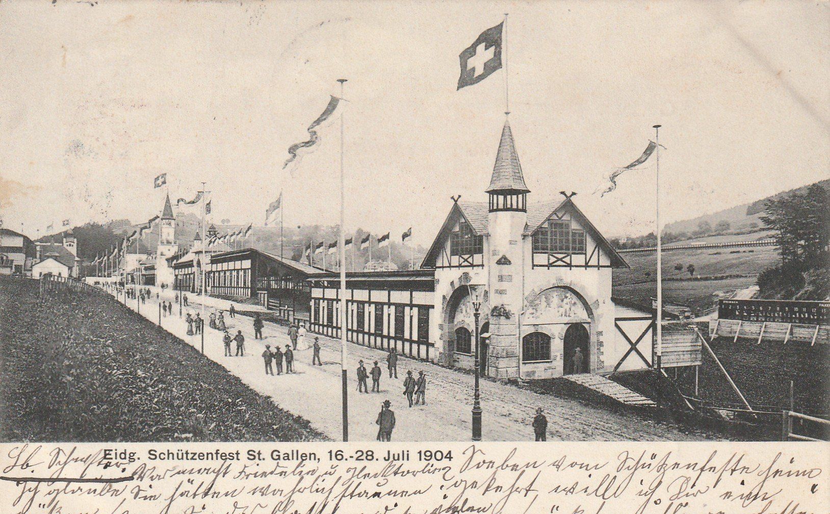 Cartoline postali: Ansichtskarte Eidg. Schützenfest St. Gallen 1904 – Usato da Rupperswil venduto da Ema10