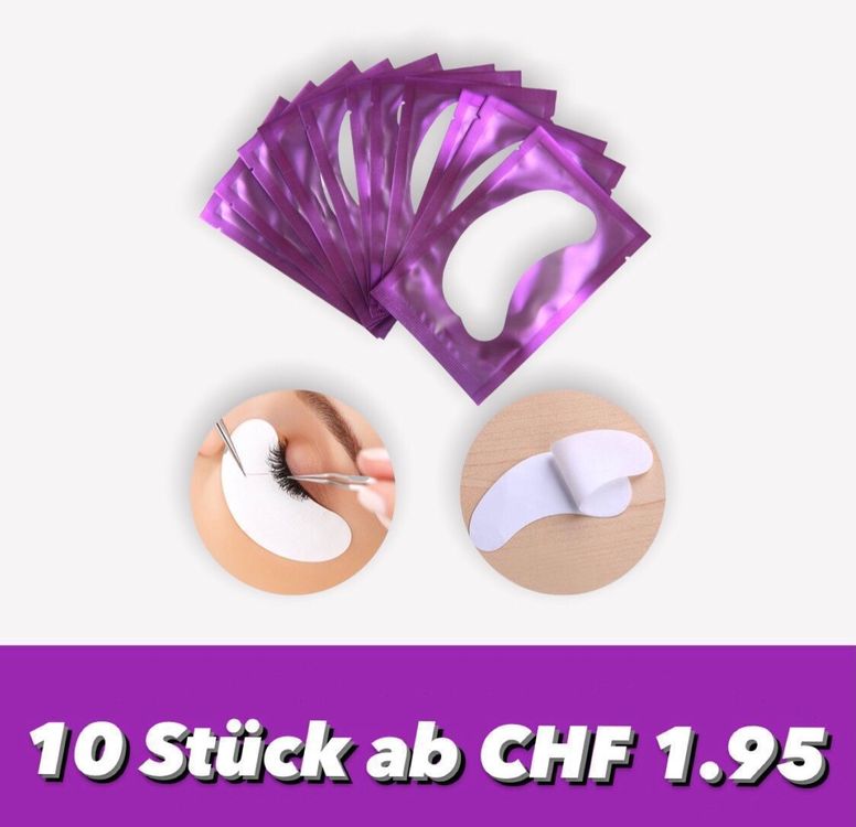 Lunamoon Augenpads Für Wimpernverlängerung - 50 Paar U-Pads Mit Hydro-Gel, Fusselfrei