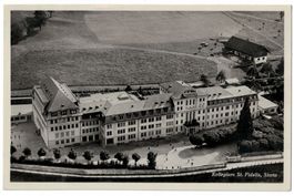 Stans, Kollegium St. Fidelis, Luftaufnahme, gelaufen 1943
