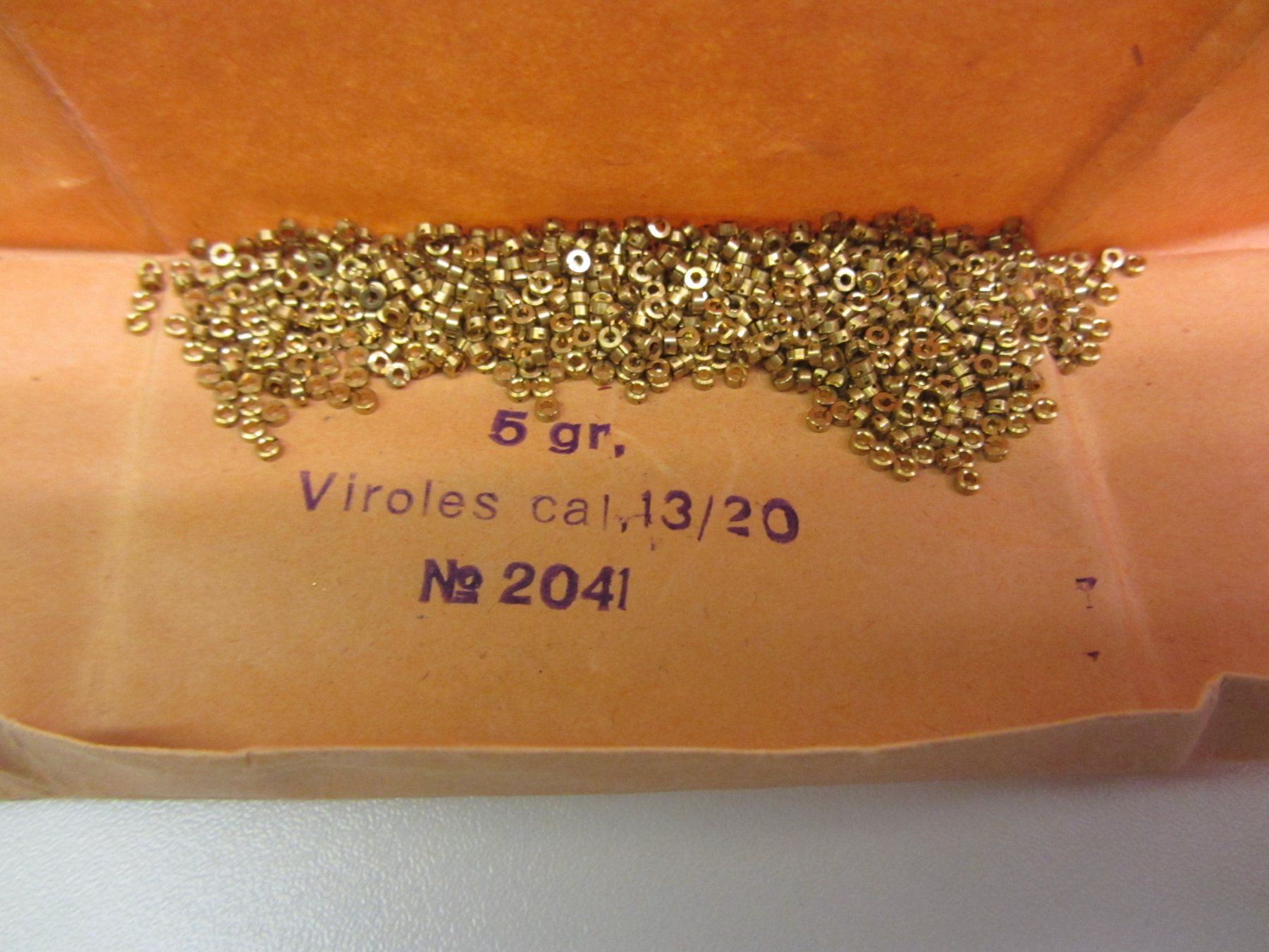 Uhren: Viroles, Spiralrollen Messing, Taschenuhren – Neu (gemäss Beschreibung) aus Hölstein von federhaus