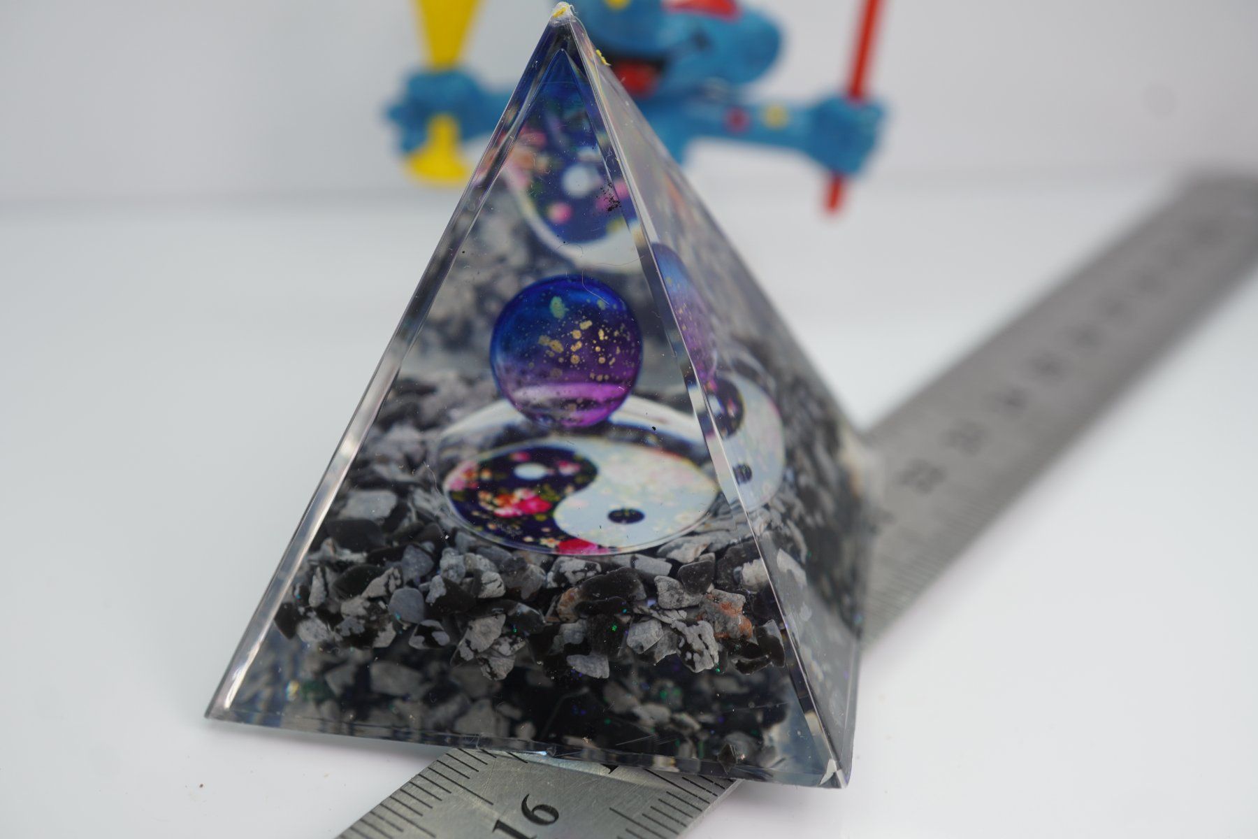 Minerali & Pietre curative: Obsidian      Kugel  Quarz   mix Jingjan   Orgonit -Pyramide – Nuovo e nell'imballaggio originale da Eschenbach SG venduto da topstone 5