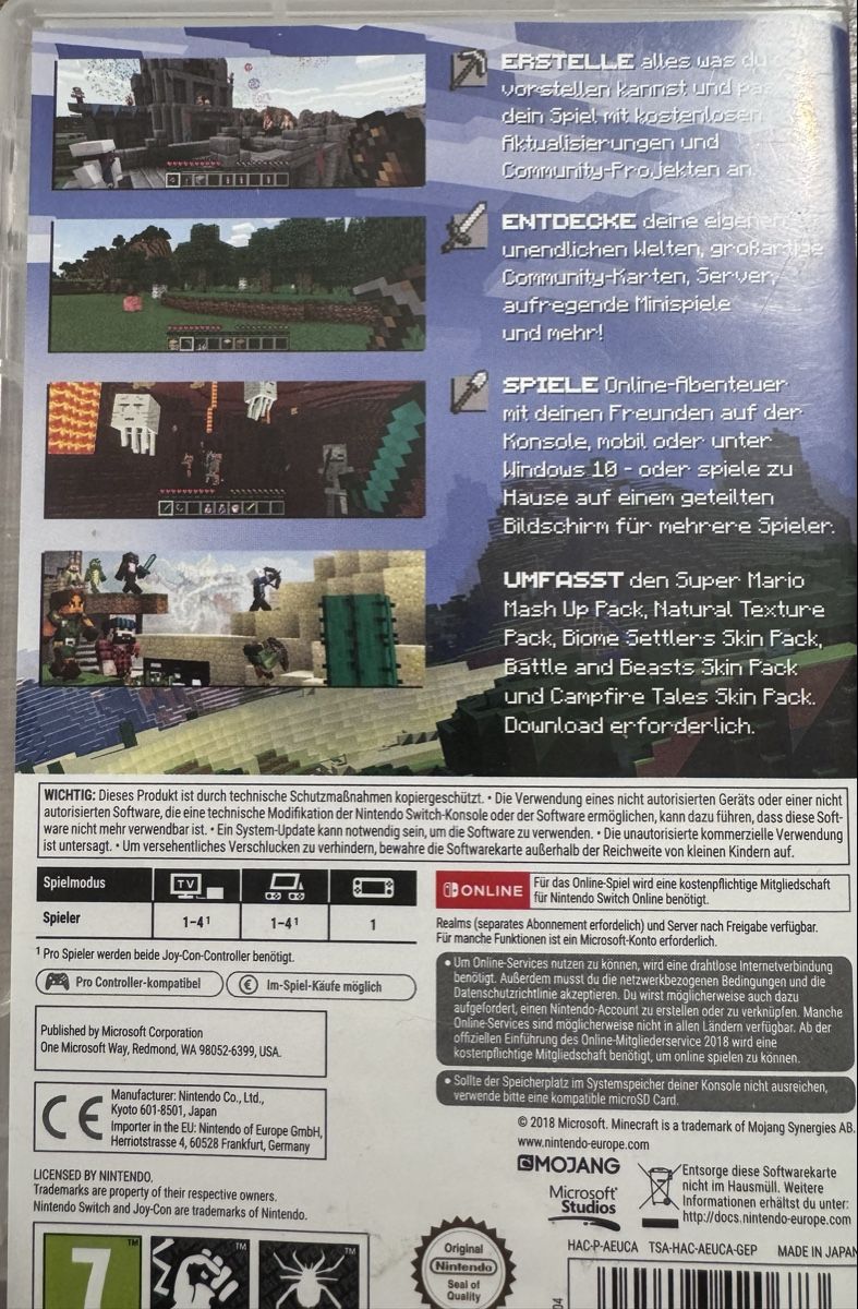 Giochi: Minecraft – Nintendo Switch inkl. Hülle – Nuovo (secondo la descrizione) da Stein AG venduto da ellenacleofea 3