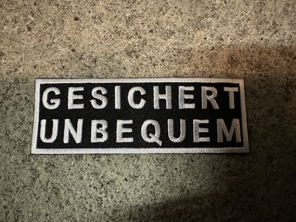 Patches: Gesichert unbequem patch aufnäher – Neu (gemäss Beschreibung) aus Reinach AG von rares75
