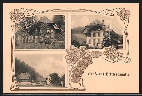 Cartoline postali: AK Rüegsau, Britternmatte, Ortspartien – Usato da Berlin venduto da bartko-reher