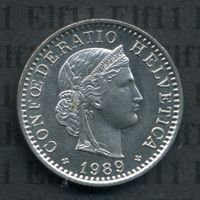 CHF___0.20 1989 stgl * nigelnagelneu! 20 Rappen