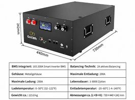 Solar Akku LiFePO4 51.2V 330Ah (16.9kWh)  für 48V Systeme 