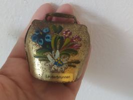 Vintage Kuhglocke Lauterbrunnen, Handbemalt, Frühlingsdeko