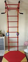 Sprossenwand Klettergerüst rot mit Zubehör guter Zustand