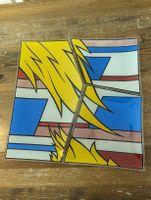 Roy Lichtenstein Style Glas Teller & Schalen  Vintage Retro