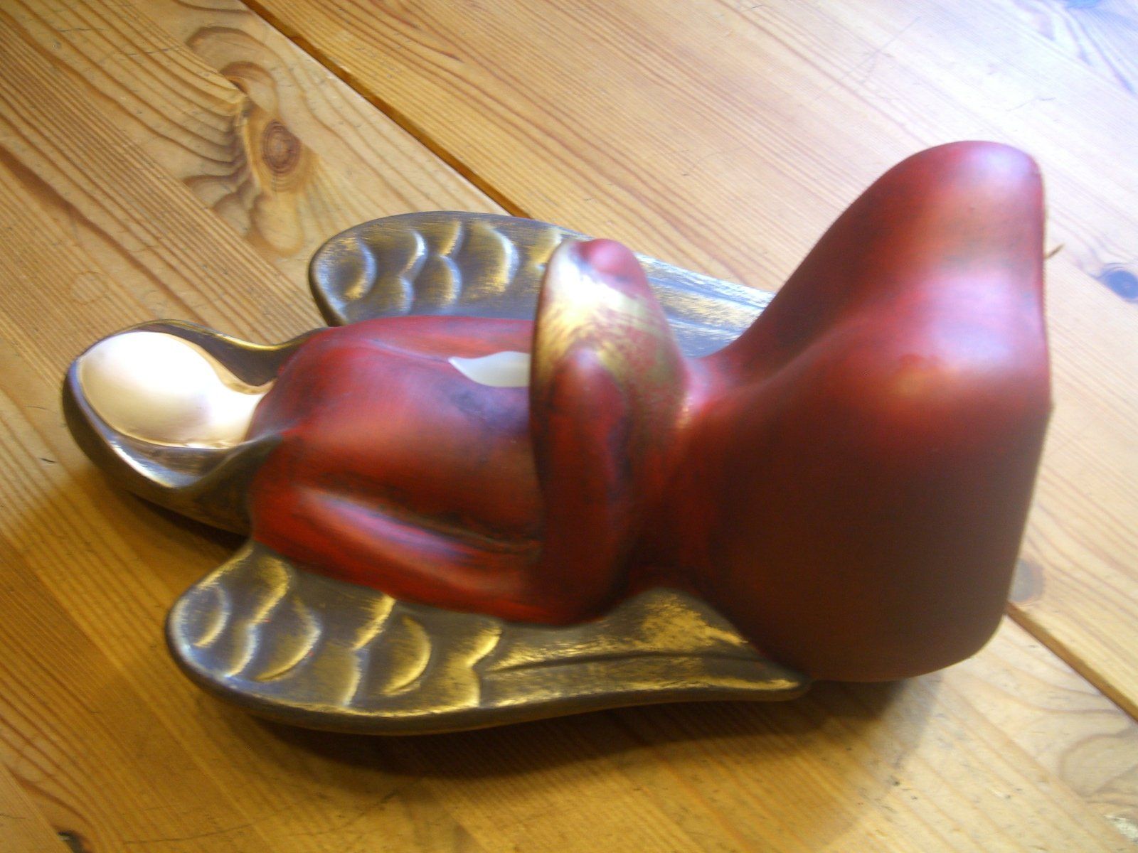 Statuette: wunderschöner, kniender "Formano" Engel m.Teelicht, Keramik – Usato da Winterthur venduto da Gaia 6