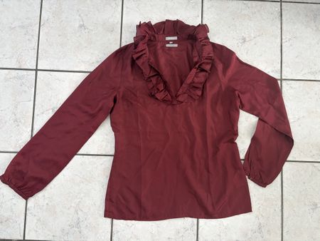Damenbluse Maddison 100% Seide Gr. 38 bordeauxrot