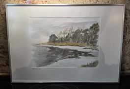 Gemälde, Aquarell, Signiert, Schweizer Künstler 1987