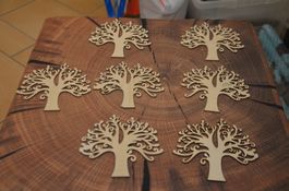 7 STUCK BASTELN HOLZ NEU