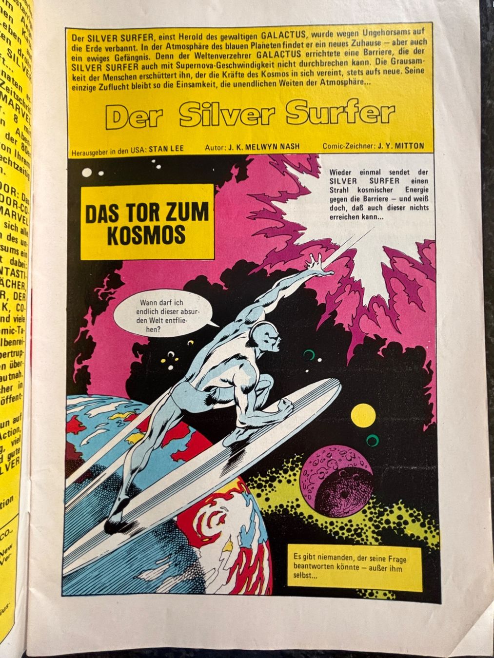 Fumetti: Marvel Comic Sonderheft 7, Silver Surfer – Usato da Kehrsatz venduto da Raboy 1
