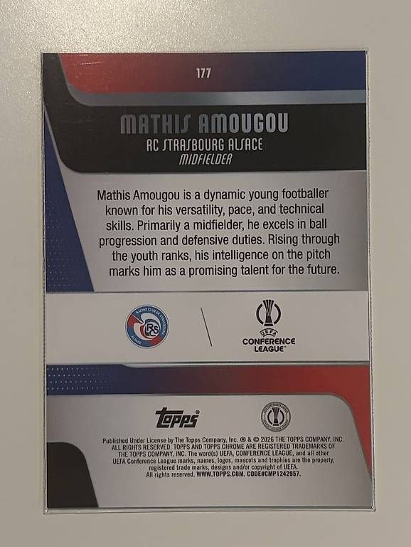 Cartes à collectionner: MATHIS AMOUGOU /275 TOPPS CHROME – D'occasion à Zürich par rub_87sh 2