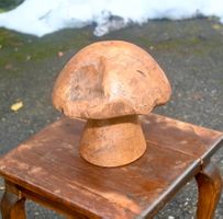 VINTAGE Holz Skulptur PILZ hand made - wertiges holz