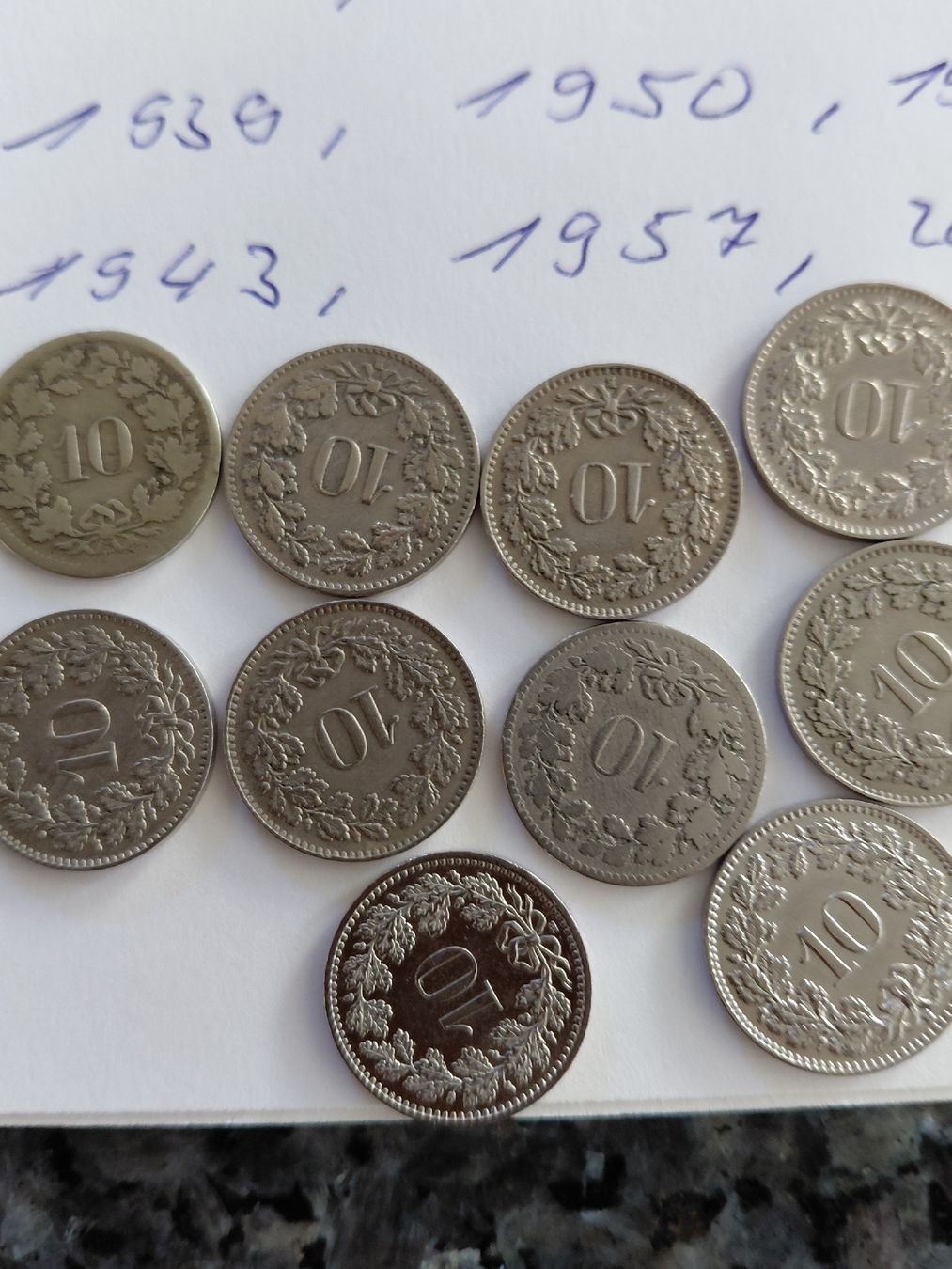 Tutti le monete: 10 x 10 Rappen ab 1850 – Usato da Bonaduz venduto da topolino052 2