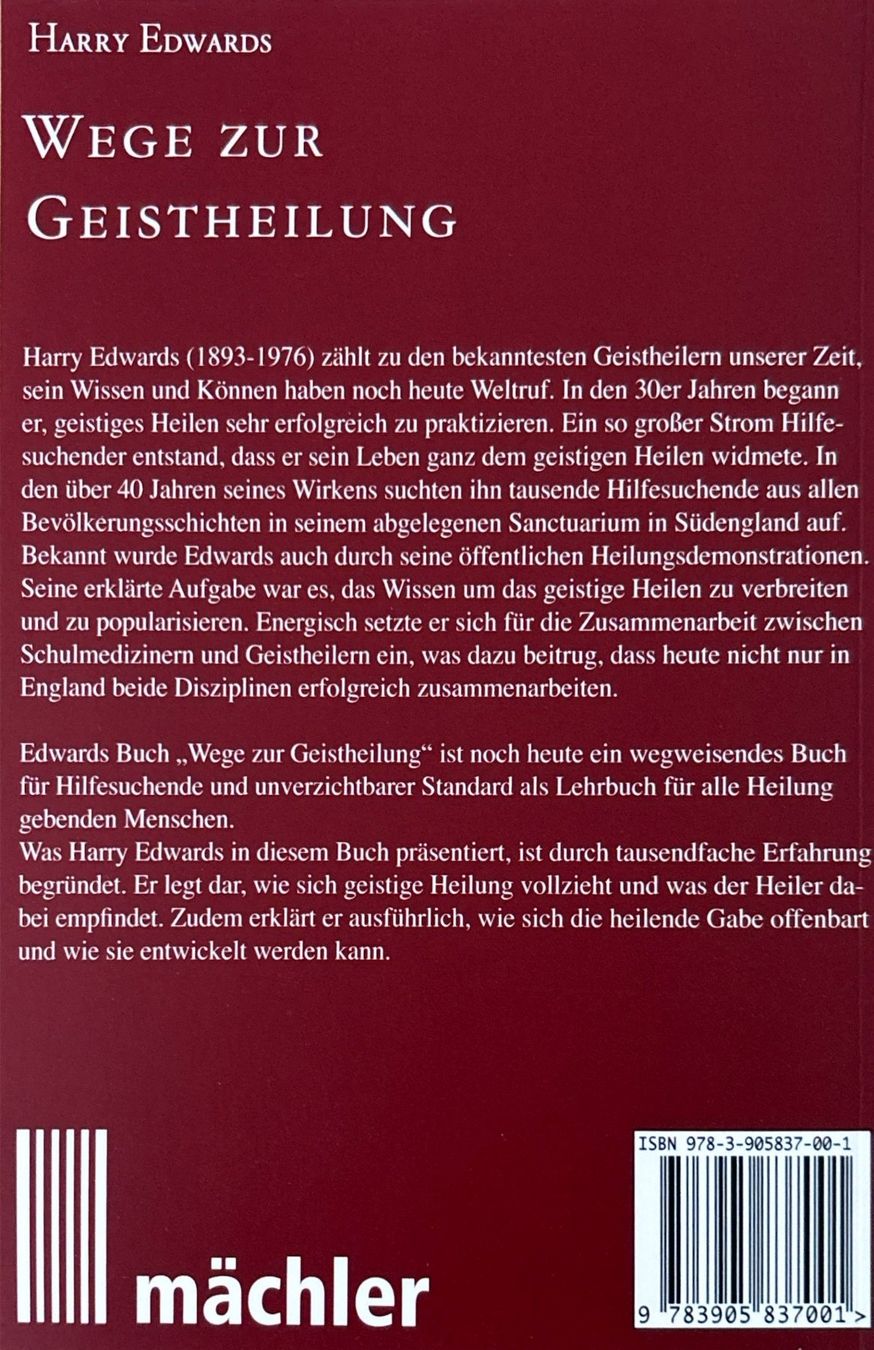 Libri: Edwards Harry, Wege  zur Geistheilung – Nuovo (secondo la descrizione) da Sarnen venduto da Livres 1