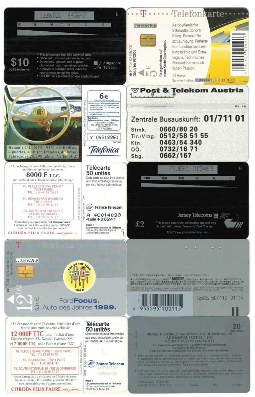Telefon- & Taxkarten: 10 Telefonkarten  Automobile – Gebraucht aus Zürich von tol_b7c7 1