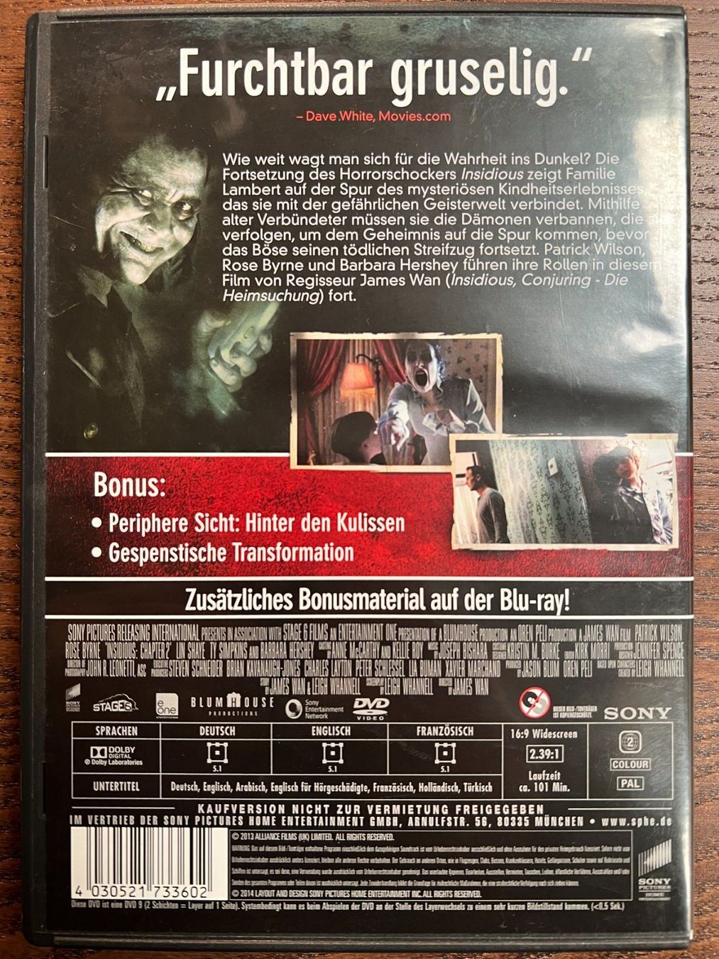 Tous les DVDs: Insidious 2 – D'occasion à Zürich par FilmFreunde 1