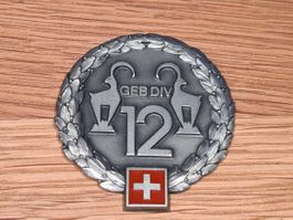 Schweizer Militär/Armee Gebirgsdivision 12 Steinbock Emblem