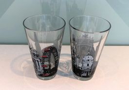 2er Set Gläser "Stadt Motiv"