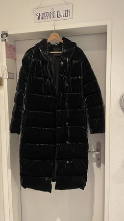 Mohito Wintermantel, Gr. 42, Schwarz, samt-schimmrig, NEU!
