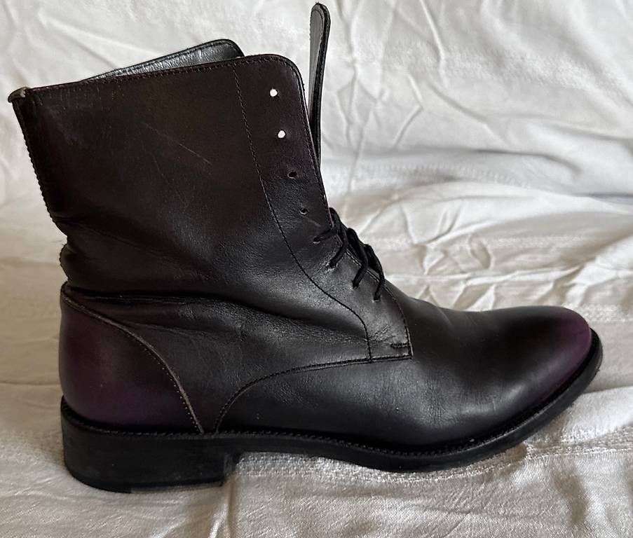 Scarpe da donna: Navyboot Echtleder Boots mit Lila Spitze 39 – Usato da Berneck venduto da E_ZLK