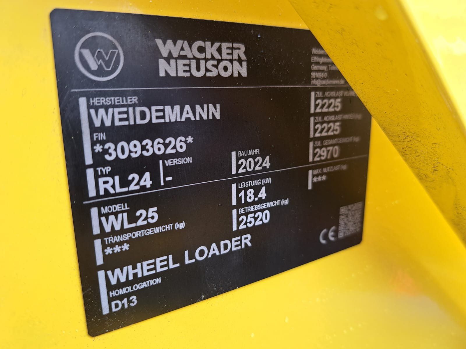 Caricatori: Ungebrauchter Hoflader Wacker WL25 – Nuovo (secondo la descrizione) da Rain venduto da Bob1000 4
