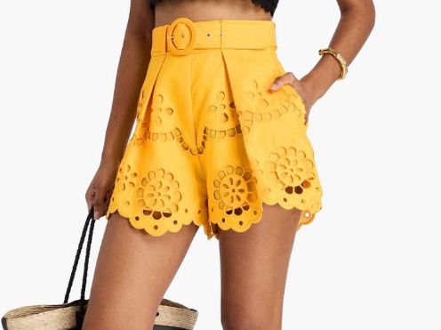 Zimmermann Lotti di vestiti: Zimmermann Yellow Broderie Shorts new – Nuovo (secondo la descrizione) da Zug venduto da Astraion200