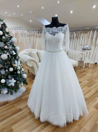 Brautkleid weiss Spitze Grösse 36 guter Zustand
