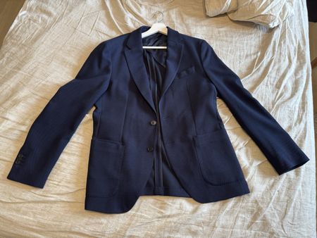 Blazer Massimo Dutti Navi 99% Wool