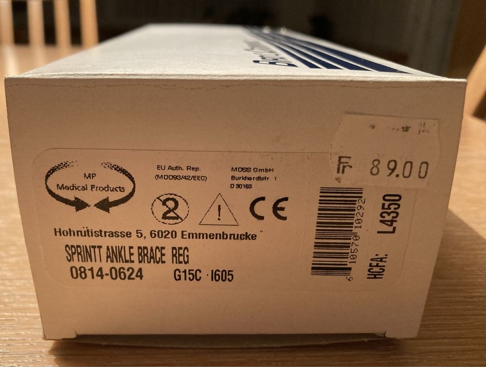 Altri mobili: Sprint™ Fussgelenkorthese, Knöchelbandage, neu – Usato da Gränichen venduto da SabineZ01 3