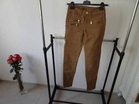 Braune H&M Stretch Hose Gr. XS / 34 - 221022
