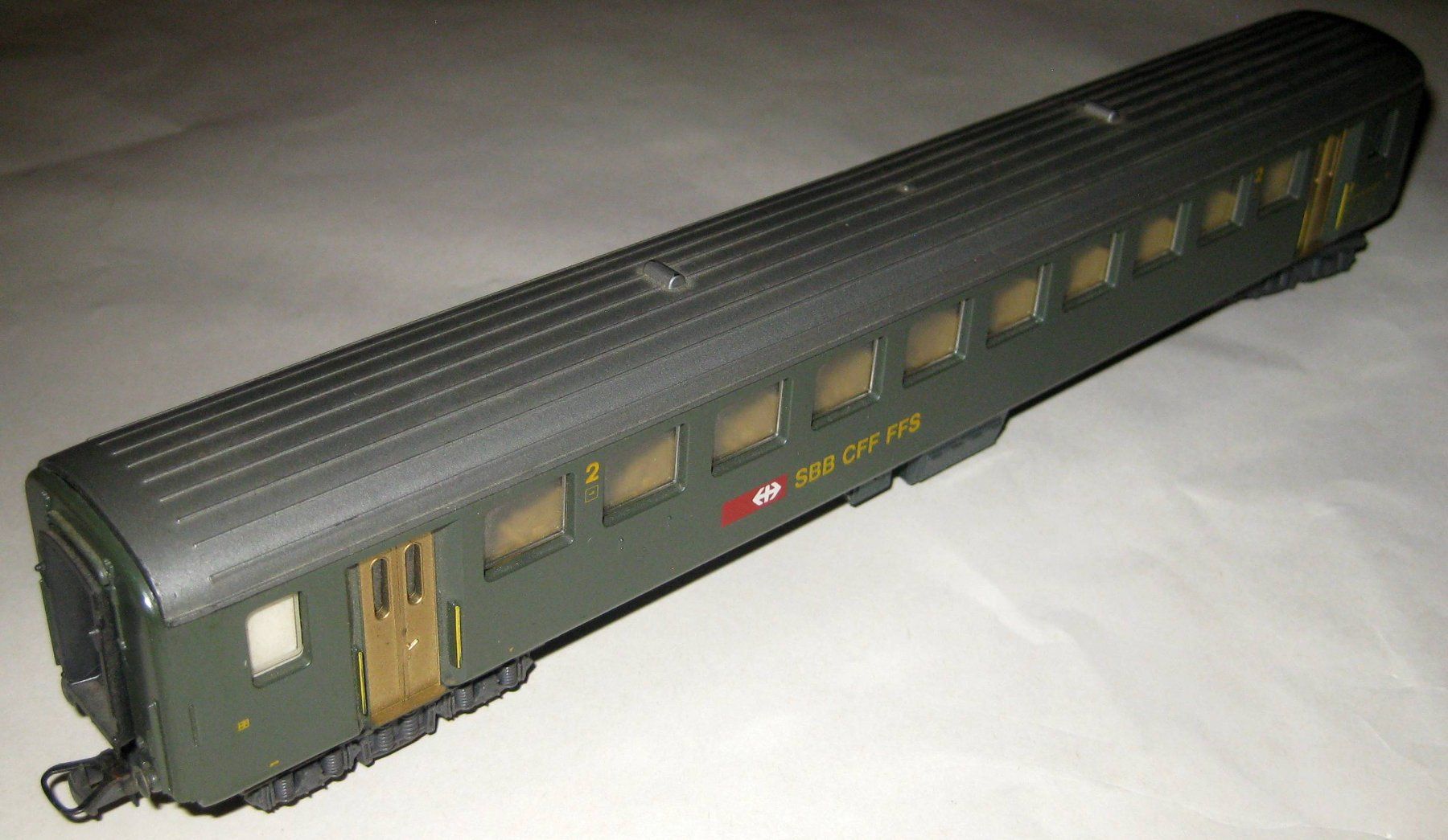 Roco Modellini di ferrovie: Roco 4241S Einheits-Bahnpostwagen,SBB, DC,ohne OVP – Usato da Yverdon les Bains venduto da f751m 3