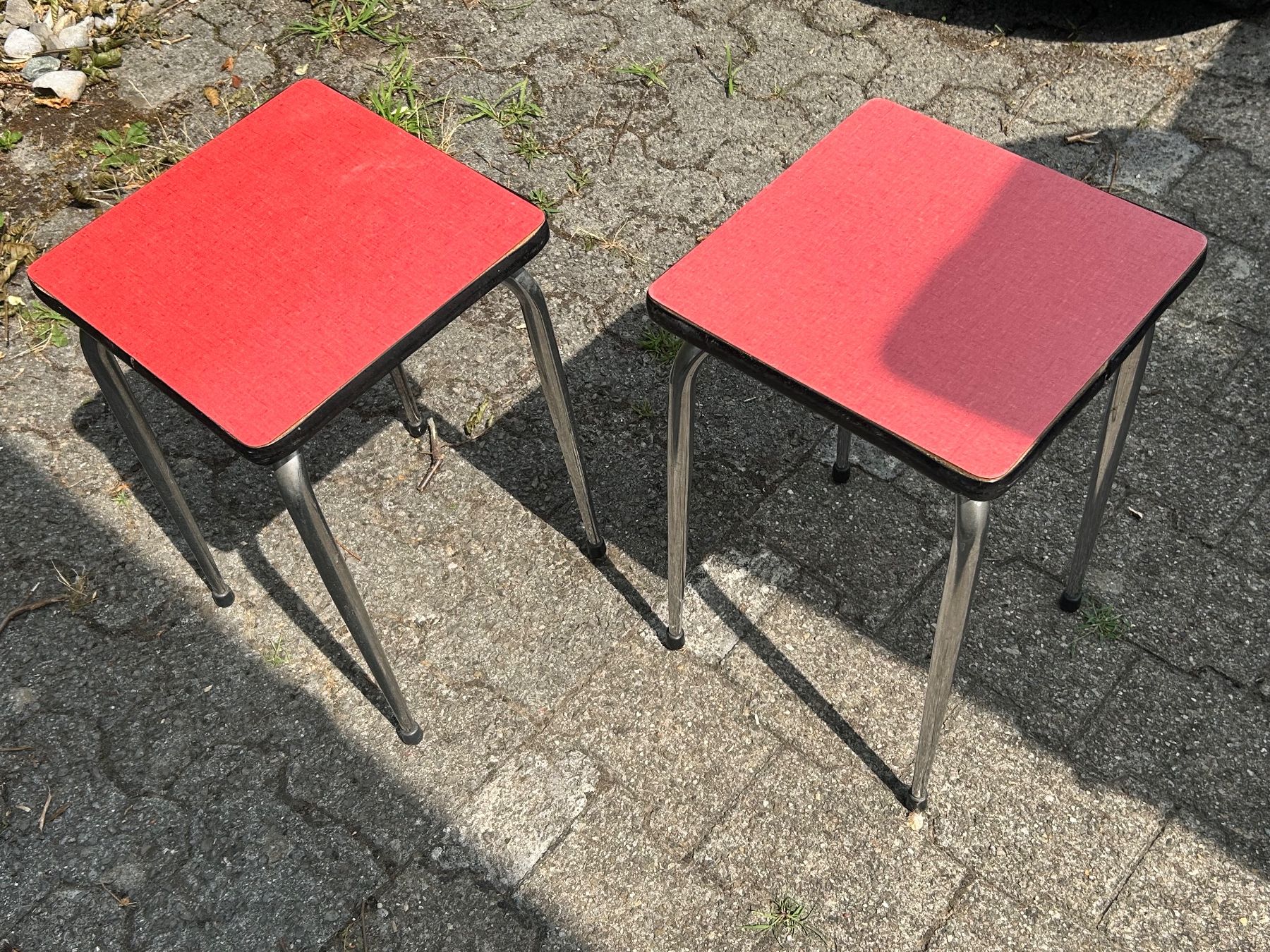 Tabourets: 2 Hocker Vintage Midcentury – D'occasion à Buchrain par Inchpincher 1