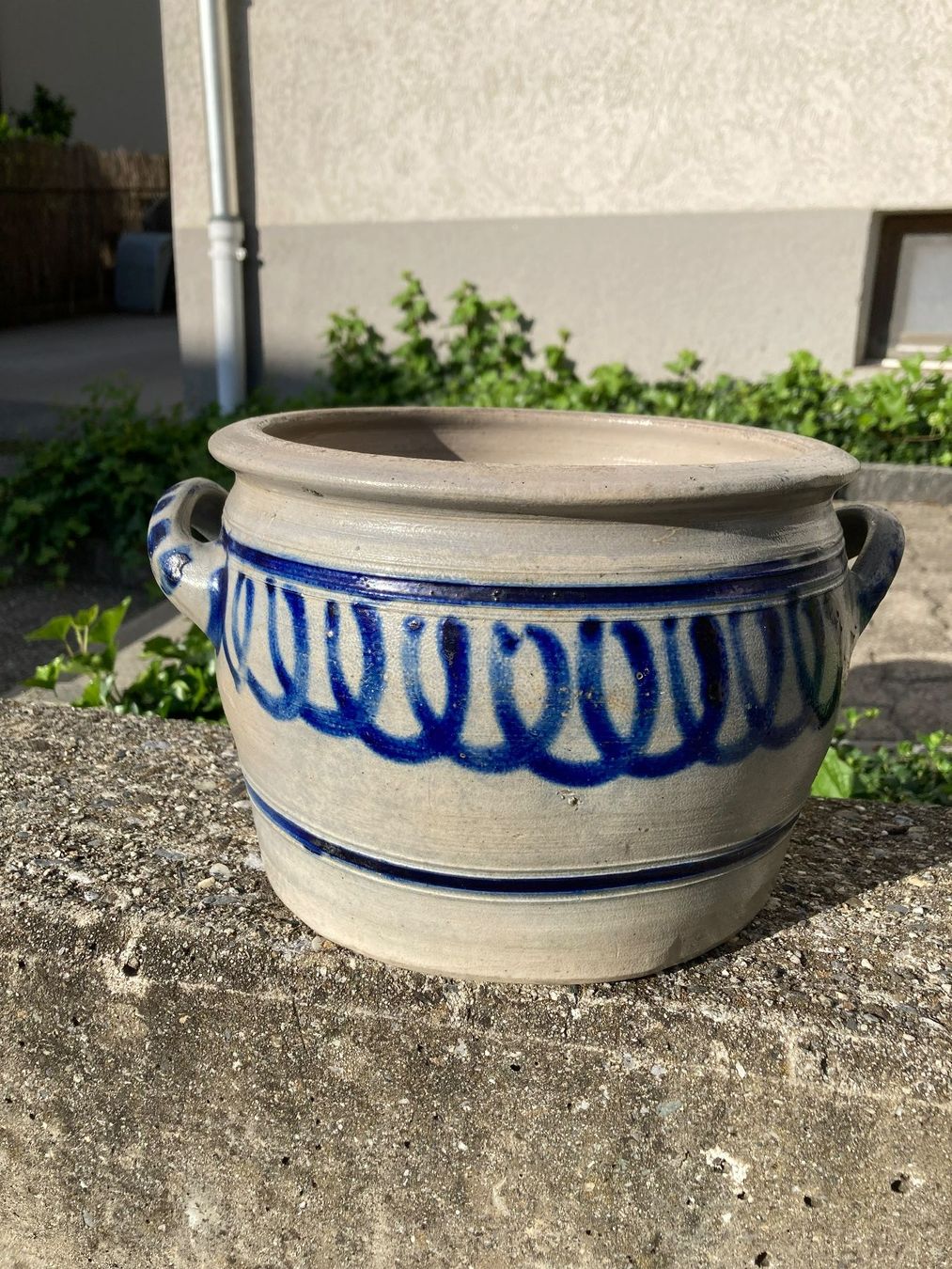 Pentole: Alte Steingut-Töpfe mit blauer Bemalung – Usato da Domat/Ems venduto da Sane66 3