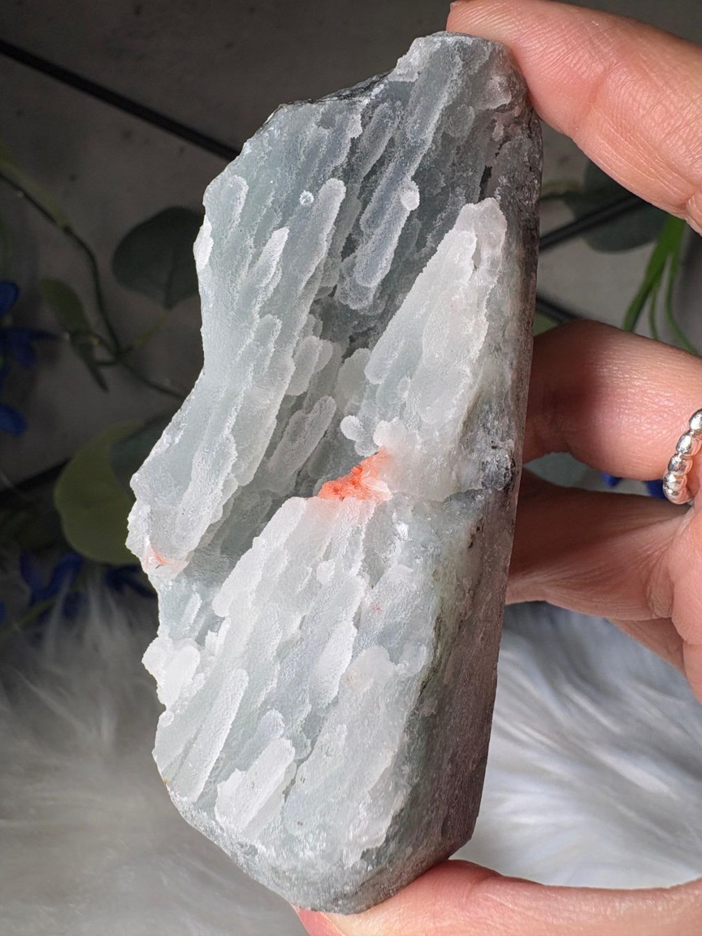 Minerali & Pietre curative: Chalcedon-Stalaktit mit Heulandit – Nuovo (secondo la descrizione) da Neuheim venduto da m.hald 1
