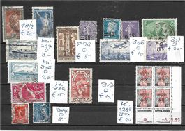 Frankreich Briefmarken-Lot + 4 Ansichtskarten