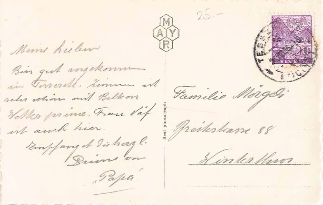 Cartoline postali: Ansichtskarte WINTERTHUR BRÜHLBERG 1939 – Usato da Lufingen venduto da Rac0 1