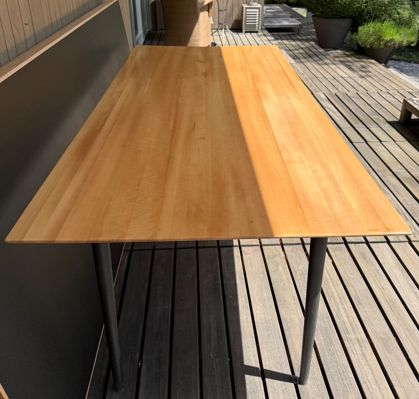 Tavoli: Grosser Ess- oder Bürotisch 220 x 94 cm -- Massiv Kirschholz – Usato da Zürich venduto da hestler 2