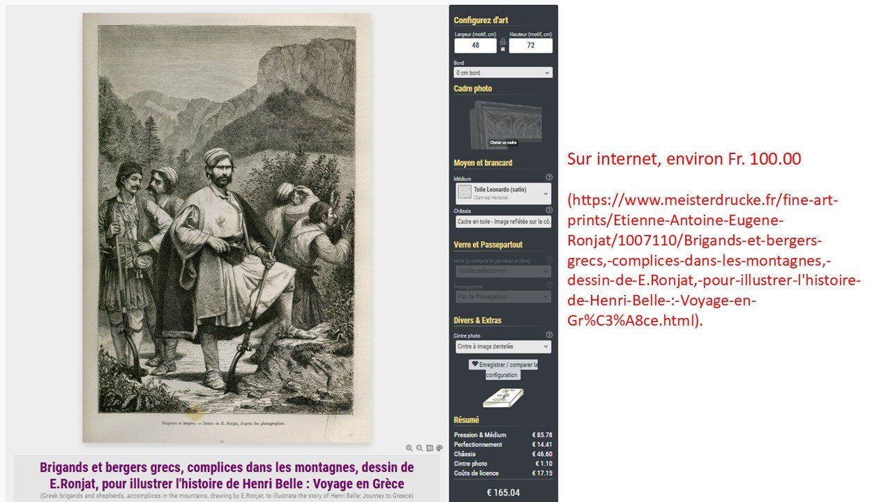 Grafica & Litografie: Lithographie Brigands et Bergers Grecs – Usato da Nyon venduto da WHTF 4