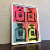 Chanel Funky Pop Art Kunst Bild Fashion Parfüm Modern Farben