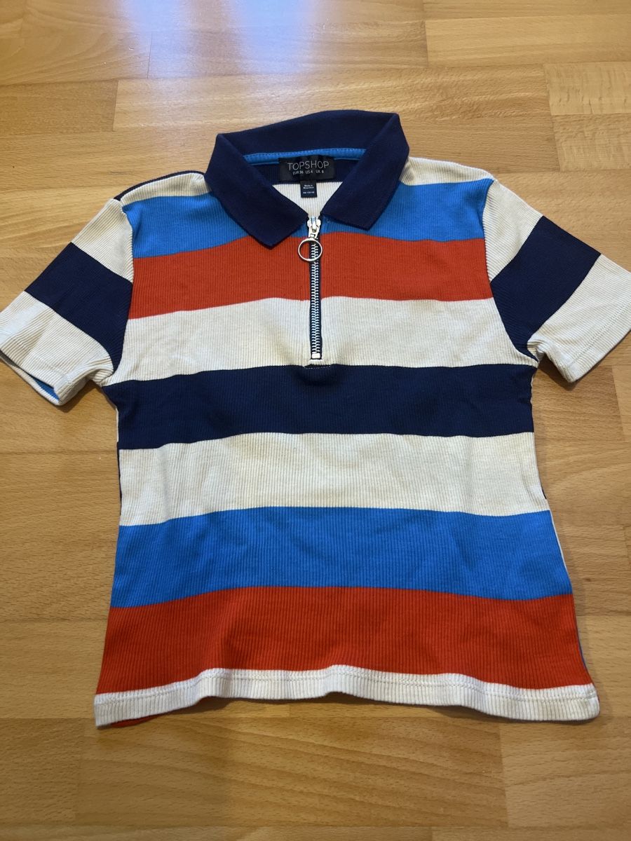 Topshop Top: Croptop Polo mit Reissverschluss – Usato da Oberengstringen venduto da pri_c8jk