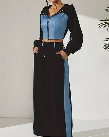 Zweiteiliges Damen-Set (Hoodie & Hose)
