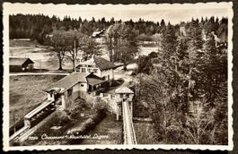 Foto-AK: Chaumont s. Neuchâtel. La gare. NE, 1957
