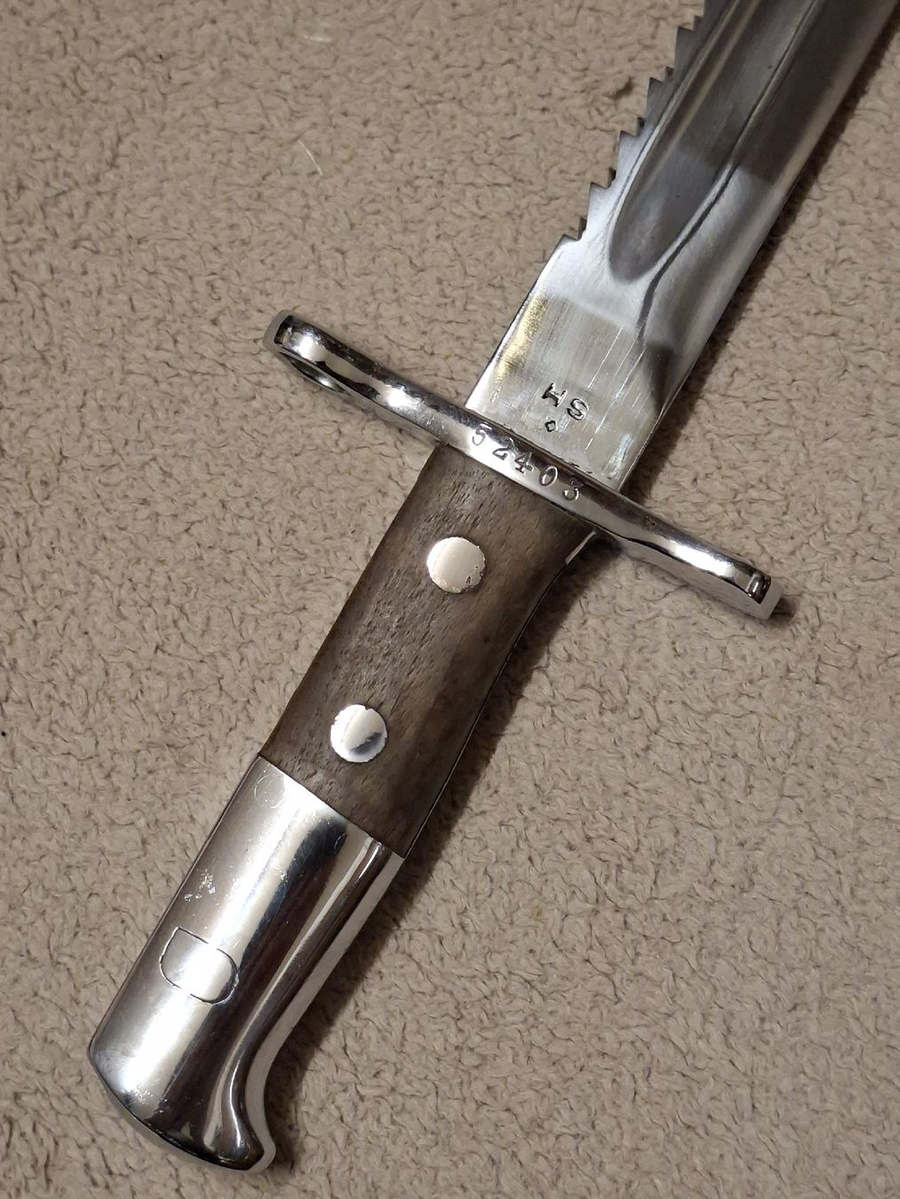 Schweizer Armee Armi bianche: Säbelbajonett M1914 mit Stahlscheide – Usato da Neuenkirch venduto da STMK21 3